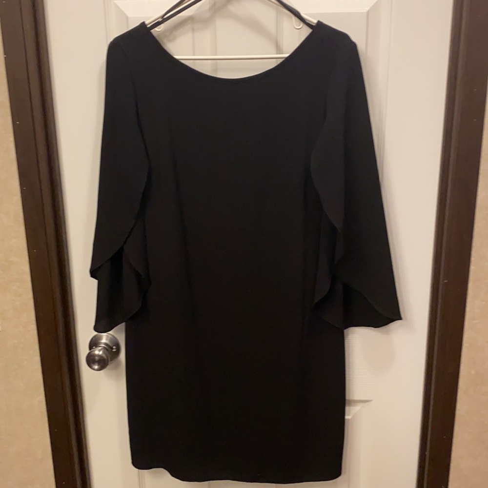 Black Dress Flowy Sleeves